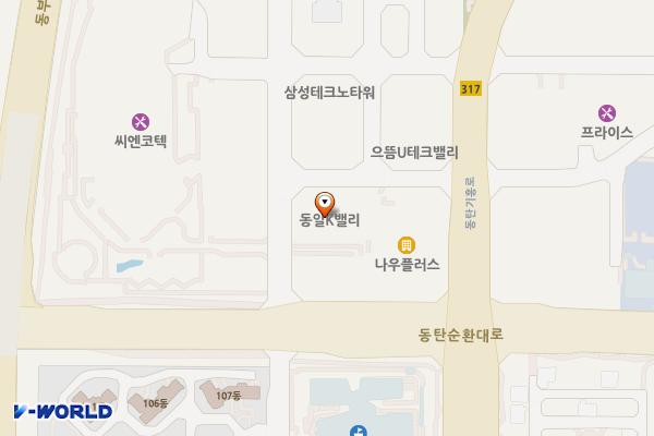 동탄케이밸리지식산업센터 위치 지도 — 경기도 화성시 동탄첨단산업1로 14