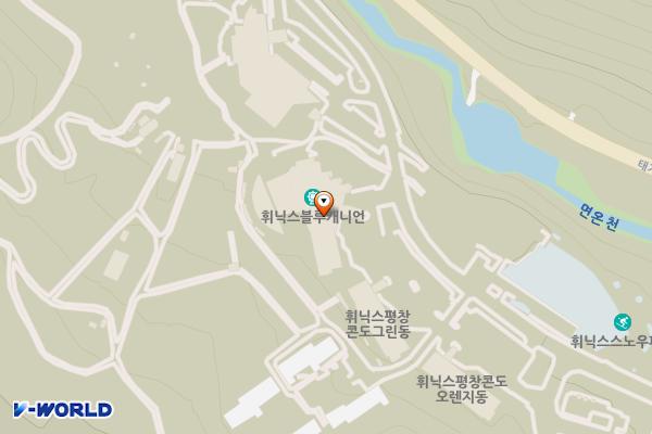 휘닉스평창스카이콘도 위치 지도 — 강원특별자치도 평창군 봉평면 태기로 174