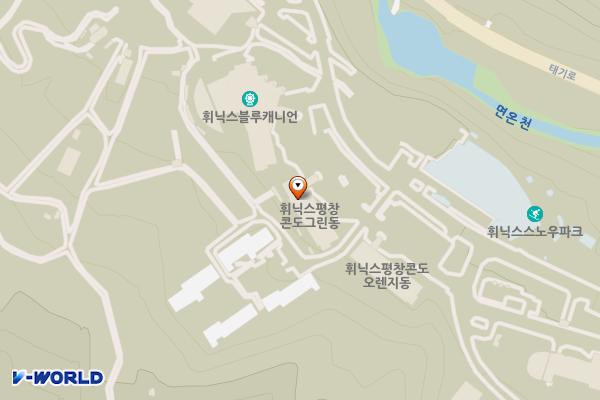 휘닉스평창그린동콘도 위치 지도 — 강원특별자치도 평창군 봉평면 태기로 174