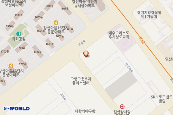 고양양우로데오시티 위치 지도 — 경기도 고양시 일산동구 고봉로 32-9