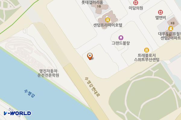 BMW차징스테이션 WBC더팰리스오피스텔 by동성모터스 위치 지도 — 부산광역시 해운대구 센텀1로 28