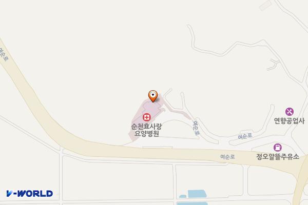 순천효사랑요양병원 위치 지도 — 전남광주통합특별시 순천시 해룡면 여순로 1600