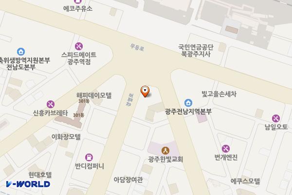 에이원타워(광주역) 위치 지도 — 전남광주통합특별시 북구 경열로 276