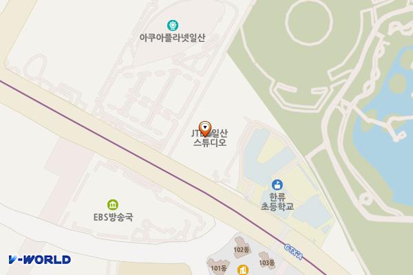 일산jtbc스튜디오 위치 지도 — 경기도 고양시 일산동구 한류월드로 270