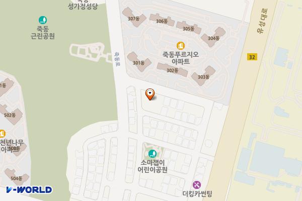 죽동프라자 위치 지도 — 대전광역시 유성구 죽동로279번길 101
