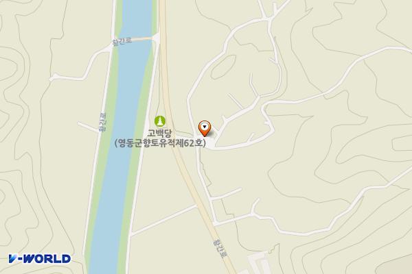 유곡2리마을공영주차장 위치 지도 — 충청북도 영동군 황간면 금계리 264