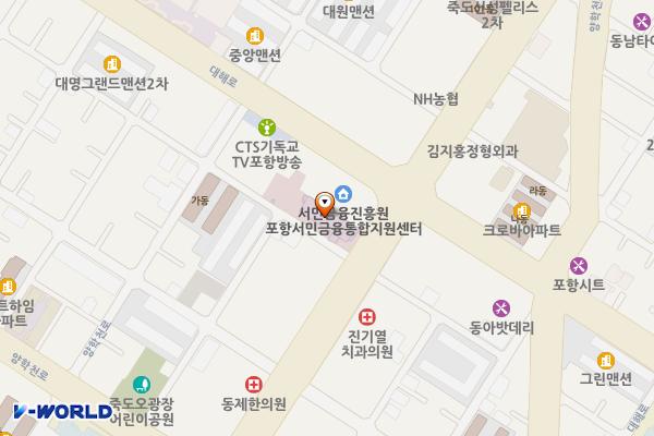 의료법인동신의료재단포항e병원 위치 지도 — 경상북도 포항시 북구 중흥로 227