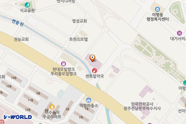 여수중앙병원 위치 지도 — 전남광주통합특별시 여수시 둔덕2길 6-3