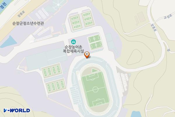 순창군복합체육회관 위치 지도 — 전북특별자치도 순창군 순창읍 장류로 180