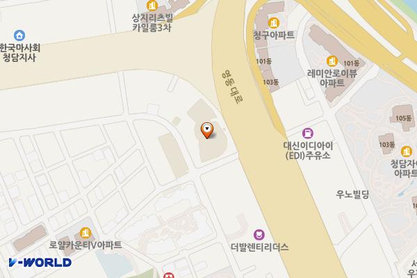 호텔리베라 위치 지도 — 서울특별시 강남구 영동대로 737