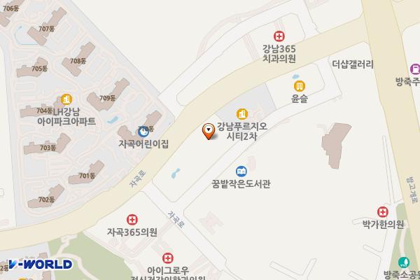빌리브파비오더까사오피스텔 위치 지도 — 서울특별시 강남구 자곡로 186