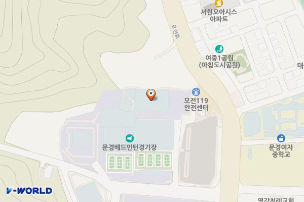 문경실내체육관 위치 지도 — 경상북도 문경시 점고길 10
