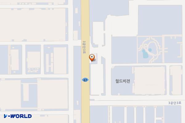 케이브이머티리얼즈기숙사 위치 지도 — 경상북도 구미시 3공단3로 242