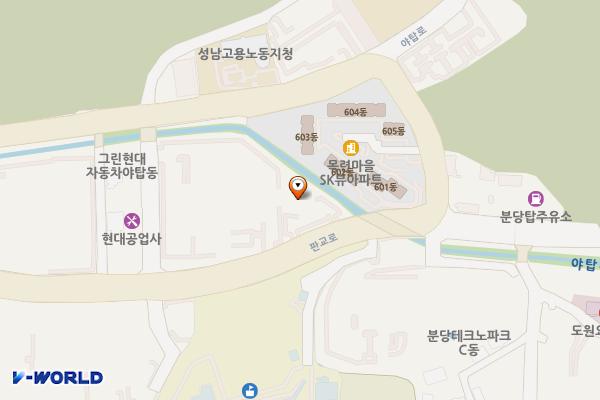 분당테크노파크B동 위치 지도 — 경기도 성남시 분당구 판교로 723
