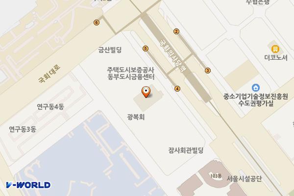 여의도글래드호텔 위치 지도 — 서울특별시 영등포구 의사당대로 16