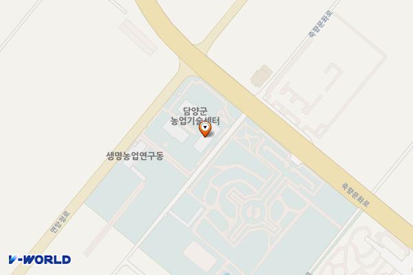 담양군농업기술센터주차장 위치 지도 — 전남광주통합특별시 담양군 담양읍 면앙정로 730