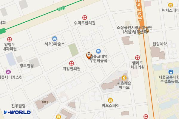 허브원빌딩 위치 지도 — 서울특별시 서초구 서초대로48길 33