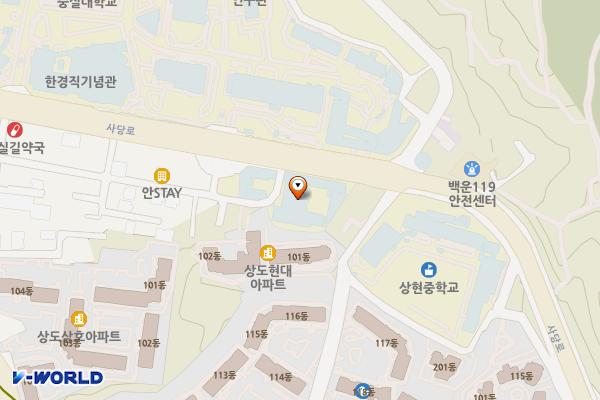 숭실대학교 위치 지도 — 서울특별시 동작구 사당로 50