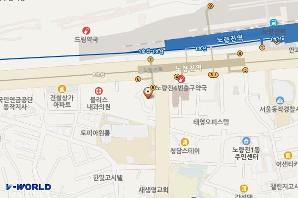 노량진아이비빌딩 위치 지도 — 서울특별시 동작구 장승배기로 171