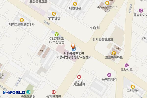 동양빌딩 위치 지도 — 경상북도 포항시 북구 중흥로 231