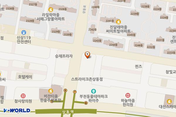 뱅뱅프라자 위치 지도 — 경기도 부천시 원미구 송내대로265번길 85