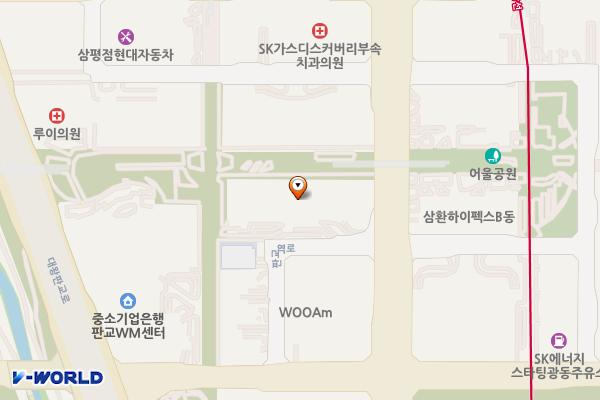 에이치스퀘어에스동 위치 지도 — 경기도 성남시 분당구 판교역로 231