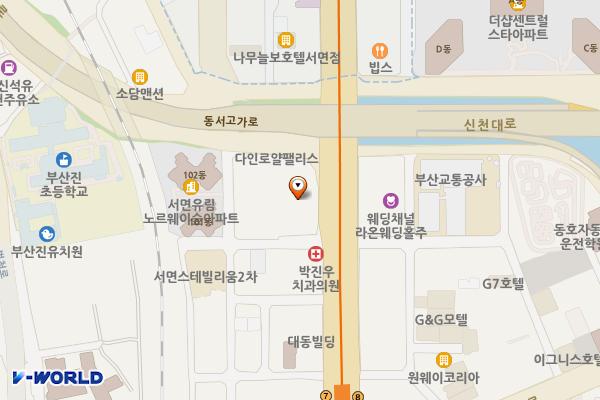 범천엠디엠타워 위치 지도 — 부산 부산진구 중앙대로 639