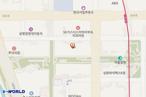 에이치스퀘어엔동 위치 지도 — 경기도 성남시 분당구 판교역로 235