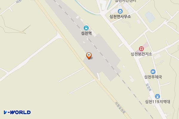 심천주차장 위치 지도 — 충청북도 영동군 심천면 심천리 318-6