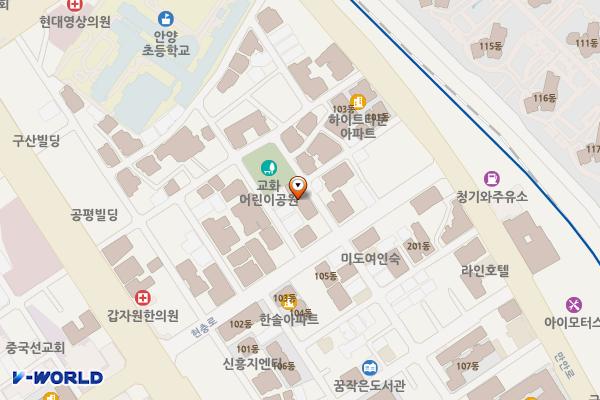 렉스타워 위치 지도 — 경기도 안양시 만안구 현충로12번길 9