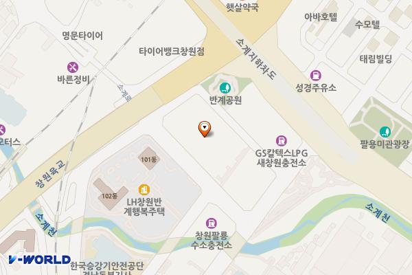 창원테크노밸리 위치 지도 — 경상남도 창원시 의창구 소계로 12