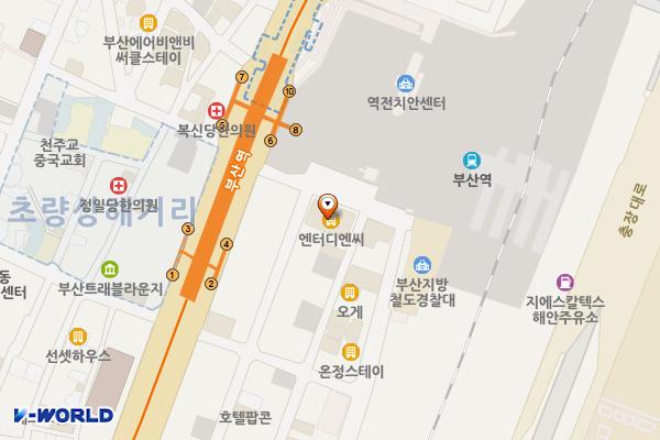 BMW차징스테이션 라마다앙코르호텔부산역 위치 지도 — 부산광역시 동구 중앙대로196번길 10