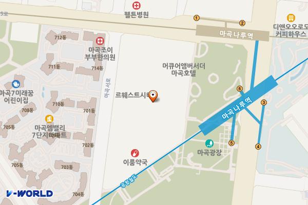BMW차징스테이션 르웨스트시티 위치 지도 — 서울특별시 강서구 마곡중앙로 143