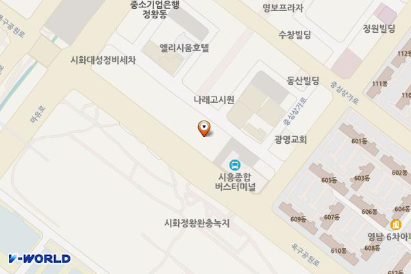 BMW차징스테이션 시흥주차타워파르크 위치 지도 — 경기도 시흥시 중심상가1길 18