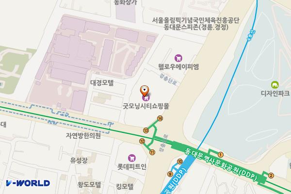 BMW차징스테이션 굿모닝시티쇼핑몰 위치 지도 — 서울특별시 중구 장충단로 247