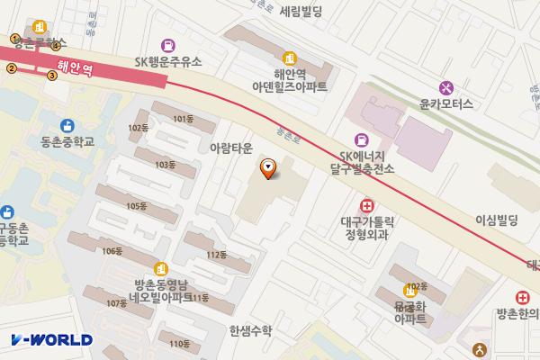 BMW차징스테이션 퀸벨호텔 위치 지도 — 대구광역시 동구 동촌로 200