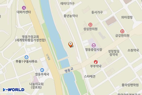 영동천주차장 위치 지도 — 충청북도 영동군 영동읍 계산리 867-1