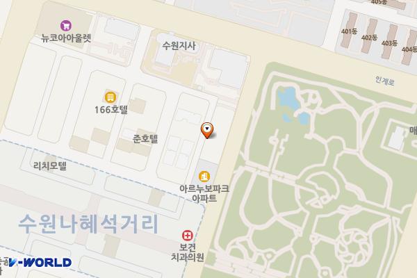 수원한화꿈에그린효원오피스텔B 위치 지도 — 경기도 수원시 팔달구 효원로307번길 97