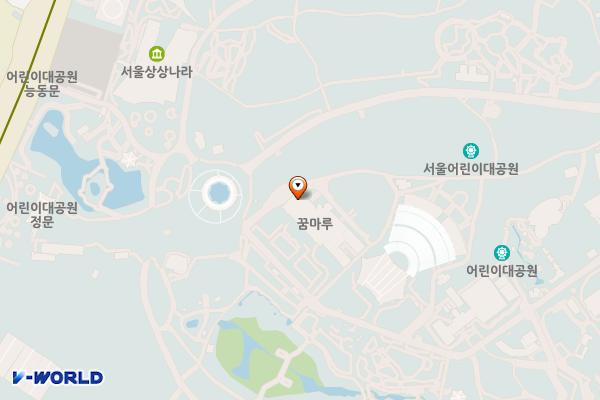 서울시 광진구 어린이대공원꿈마루 위치 지도 — 서울특별시 광진구 능동로 216