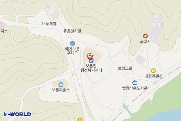 보문면사무소 위치 지도 — 경상북도 예천군 보문면 무근열길 3