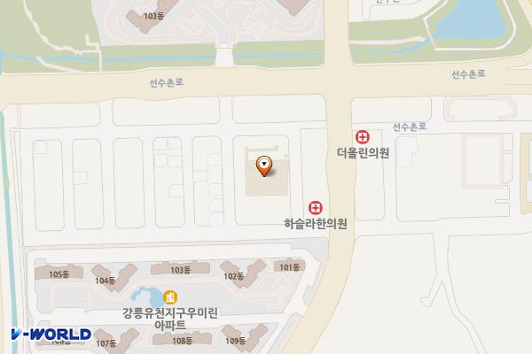 강릉양돈농협유천지점 위치 지도 — 강원특별자치도 강릉시 선수촌로63번길 14-10