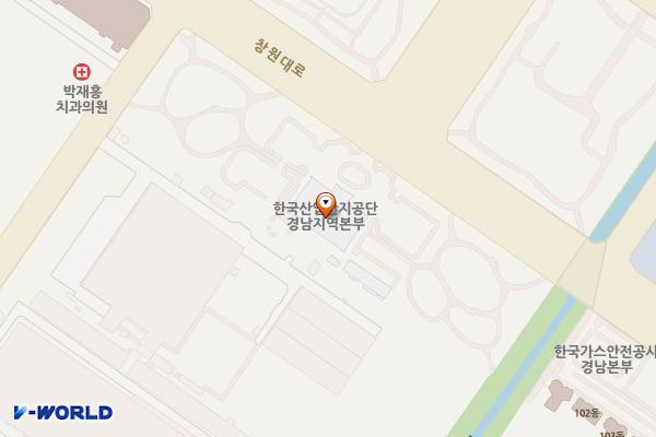 경남 창원시 한국산업단지공단경남지역본부 위치 지도 — 경상남도 창원시 성산구 창원대로 754