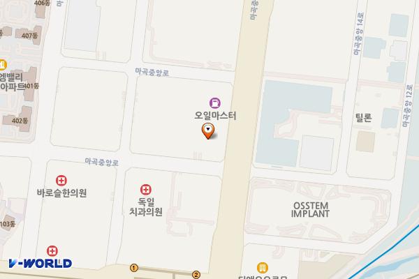 서울 강서구 마곡나루역 프라이빗타워1차 위치 지도 — 서울특별시 강서구 마곡중앙로 165