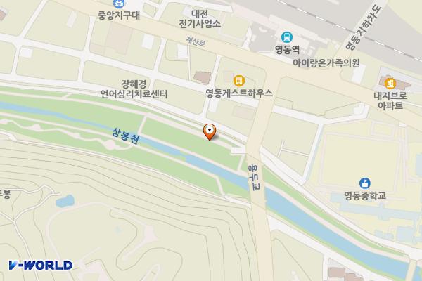 용두교하상주차장 위치 지도 — 충청북도 영동군 영동읍 계산리 125-3
