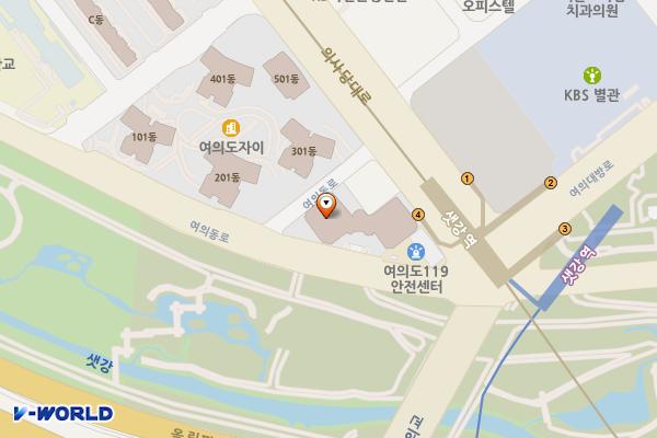 서울 영등포구 대우트럼프월드2차 위치 지도 — 서울특별시 영등포구 여의동로 97