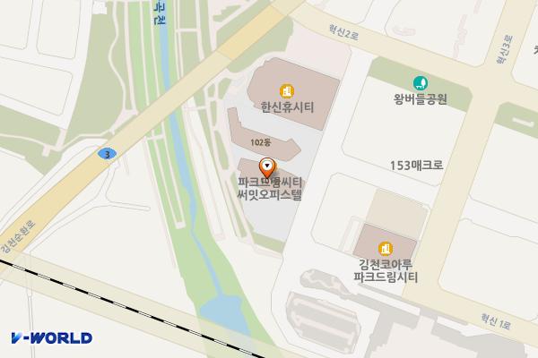 파크드림시티써밋관리단 위치 지도 — 경상북도 김천시 혁신1로 75