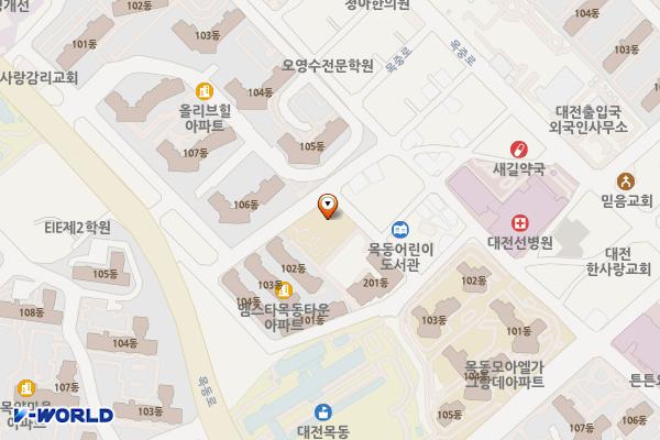 대전 중구 목동행정복지센터 위치 지도 — 대전광역시 중구 목중로39번길 39