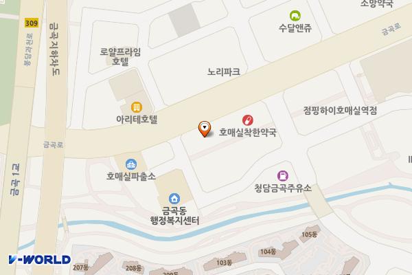 이스페이스시티원 위치 지도 — 경기 수원시 권선구 금곡로 202