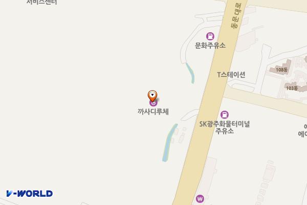 까사디루체 위치 지도 — 전남광주통합특별시 북구 동문대로 287