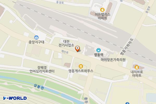 철도변주차장 위치 지도 — 충청북도 영동군 영동읍 계산리 205-115